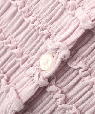 earth music&ecology 【予約】シャーリングカットカーディガン ピンク