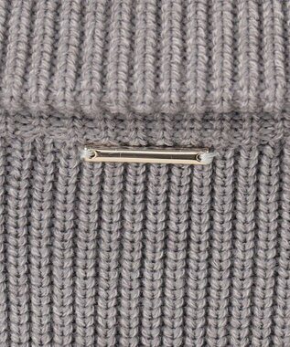 自由区 【洗える】ジップアップニット アウター グレー