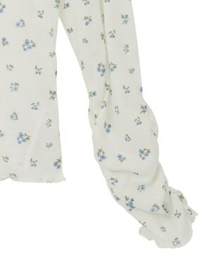 earth music&ecology ハイネックフラワーメロープルオーバー Ivory