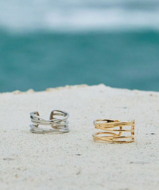 Tiaclasse 重ね付け風リング ゴールド