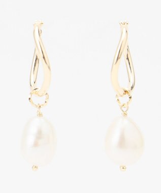 TOCCA 【新色ピンクゴールドが入荷！】【WEB限定】PETAL HOOP PIERCED EARRINGS K10 淡水パール ピアス ゴールド系