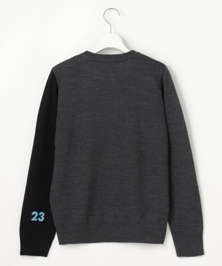 23区GOLF 【WOMEN】ロゴチェックジャガード　クルーネック ニット グレー系