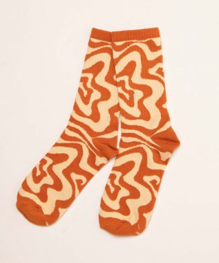 WEGO マーブルソックス オレンジ