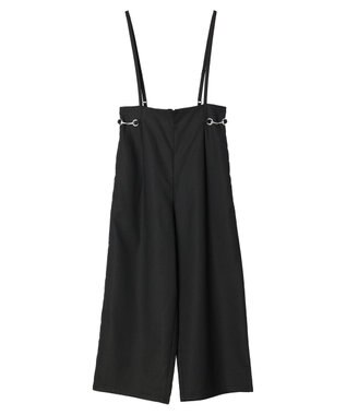 earth music&ecology ビット付きサロペット Black