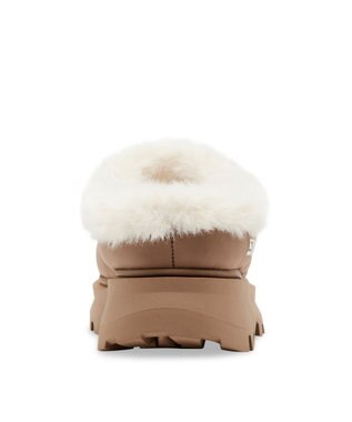 STEVE MADDEN FIRE PLACE 厚底キルティングファーシューズ タン