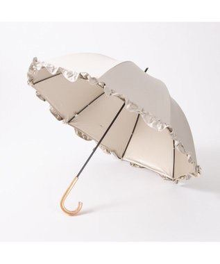 UNBILLION カシュネ cachenez / 【晴雨兼用】【日傘】 【UV カット率99.999.9％以上】PUビッグフリルショートパラソル ベージュ