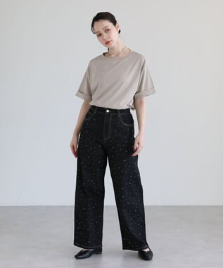 Green Parks ・ｓｗｉｎｇ　ｂｙ　シルケットオーバーサイズＴＥＥ Gray Beige