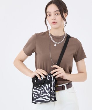 LeSportsac MINI N/S TOTE/クリームブラックゼブラ