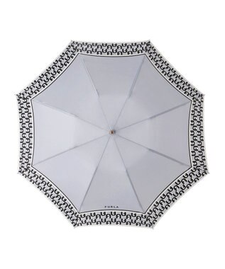 MOONBAT FURLA 折りたたみ傘 アーチロゴ グレー