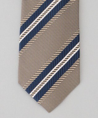 GOTAIRIKU GOTAIRIKU別注【日本製】シルク ネクタイ_レジメンタル ダークブラウン系1