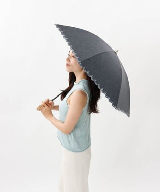 AURORA 【 BLAO（ブラオ）】サマーシールド ボーラー刺しゅう晴雨兼用傘(長傘)