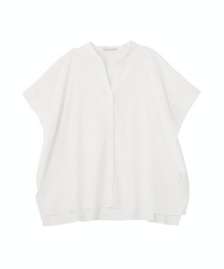 Green Parks 半袖シアースキッパーブラウス Off White