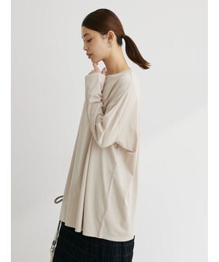 Green Parks シアーバックロゴチュニック Light Beige