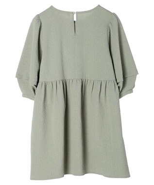 Green Parks ジャガードペプラムブラウス Light Khaki