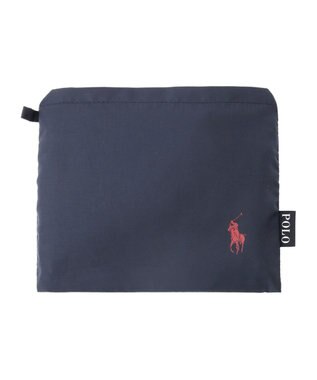 MOONBAT POLO RALPH LAUREN(ポロ ラルフローレン)  【C-zeroはっ水】ポケッタブルレインバッグ ポロポニーカラードット ネイビーブルー