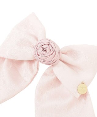 Maison de FLEUR ローズリボンジャカードバレッタ Light Pink