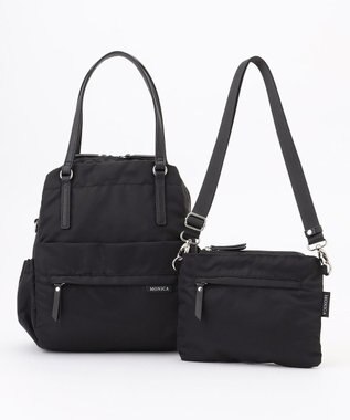LA BAGAGERIE 【MONICA】ポーチ付き4WAYリュックサック ブラック