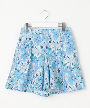 23区GOLF 【WOMEN】【ストレッチ】スプリングフラワー柄 キュロットスカート ダルブルー系5