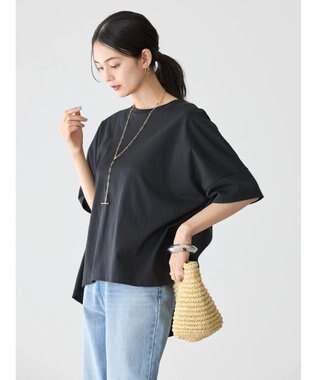 AMERICAN HOLIC 接触冷感バックタックカットプルオーバー Black