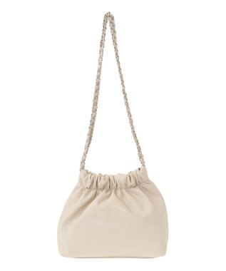 Green Parks ・ＱＵＯＮ　リボンチェーン巾着 Ivory