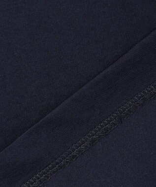 組曲 【洗える・WEB限定】プレーティング天竺 ドレープワンピース ネイビー系