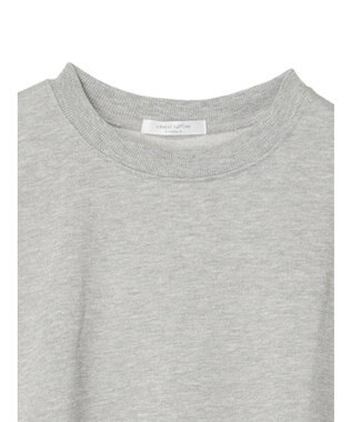 Green Parks ７分袖ラメ裏毛パフプルオーバー Gray Mixture