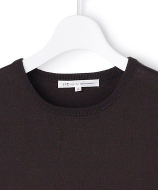 23区 【先行予約】プリーツニット ワンピース ダークブラウン系