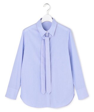 ICB 【2WAY】 クリーンブロード タイ付きシャツ ブルーストライプ