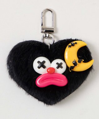 WEGO ミニハートピエロモンスターぬいぐるみキーホルダー ブラック