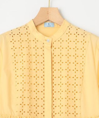 組曲 L エンブロイダリーレース シャーティング ワンピース クリームイエロー系