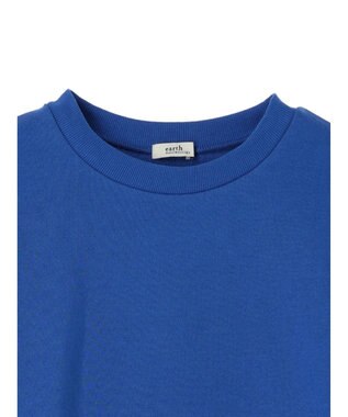 earth music&ecology 裏毛ドロストプルオーバー Blue