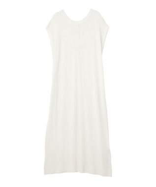 Green Parks 前後２ＷＡＹレイヤーニットワンピース White
