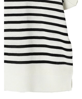 CRAFT STANDARD BOUTIQUE 【洗える】チューリップスリーブプルオーバー Border Ivory