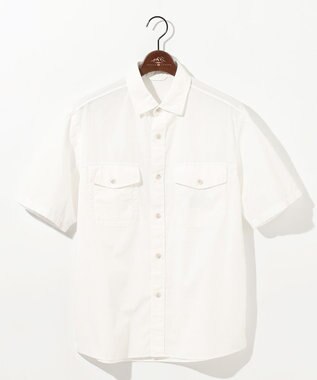 JOSEPH ABBOUD MOUNTAIN 【テーム・ヤルヴィモチーフ】バックデザイン 半袖シャツ ホワイト系