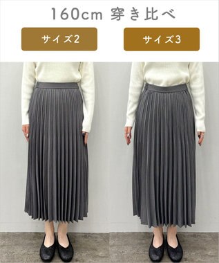 ANY 【大好評につき新色登場/洗濯機可/ウエストゴム】プリーツスカート グレー