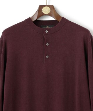 J.PRESS MEN オメガツイスト ヘンリーネックニット ワイン系