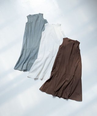 組曲 【WEB限定・新色追加】エンブロイダリーレースノースリーブ ワンピース モカグレー系9