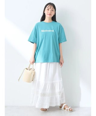 earth music&ecology ロゴソリッドＴシャツ Green