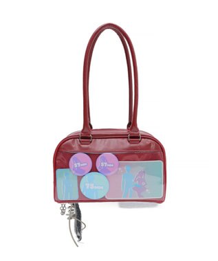 WEGO 【痛バ＆推し活】チャーム付きボストン痛バッグ レッド