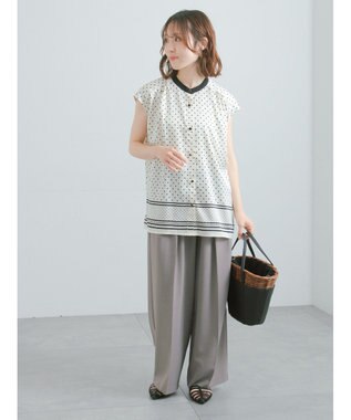 Te chichi ドットパネルブラウス(セットアップ可) エクリュ