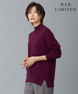 J.PRESS LADIES 【洗える・WEB限定カラーあり】CASHMERE BLEND ハイネック ニット パープル系