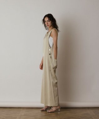 GRACE CONTINENTAL センタージップサロペット ベージュ