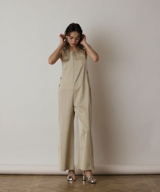 GRACE CONTINENTAL センタージップサロペット ベージュ