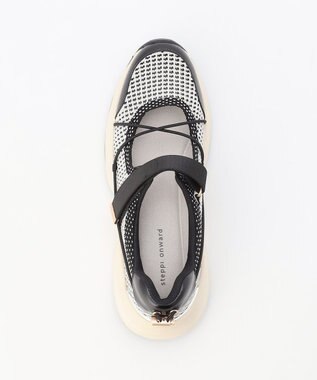 steppi ボリュームソール メリージェーン スニーカー ブラック×ホワイト