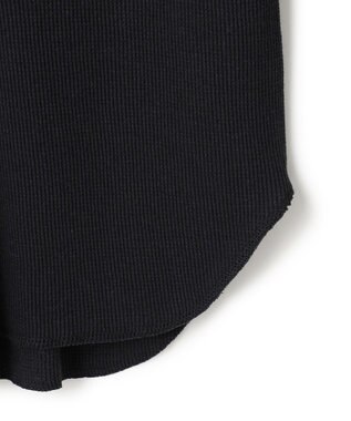 BEIGE， 【洗える】GLOBE / コットンリブ前後2WAYカットソー Black