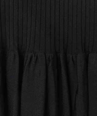 GRACE CONTINENTAL アメスリニットギャザーワンピース ブラック