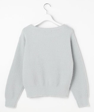 Feroux パール付きシャギー ニット スカイブルー系