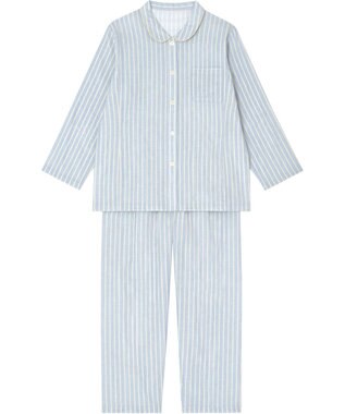 Wing パジャマ 長袖 長ズボン 綿100% 二重ガーゼ素材 すっきりとしたシルエット 通気性（身生地部） シャツタイプ 上下セット レディース EP6000 ウイング／ワコール