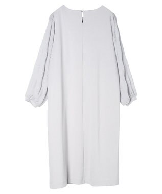 Green Parks マジョリカ袖ドッキングワンピース Gray