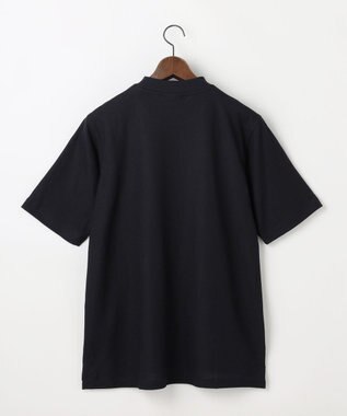 JOSEPH ABBOUD 【オリジナルジャージ生地/サラリ清涼/上質感】コンパクトブロックリンクス ドレス Ｔシャツ ネイビー系